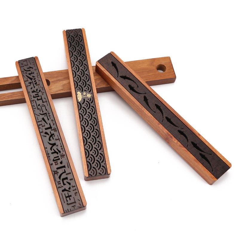 Wooden Incense Holder Box – Aromatherapy Stick Burner
