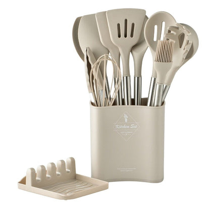 Le Cook™ Premium 11-Piece Kitchen Utensil Set with Holder – Elegant Cooking Tools