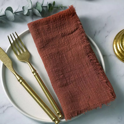 Rustic Cotton Cloth Napkin Set (20 Pieces) – Elegant Dining Table Essentials