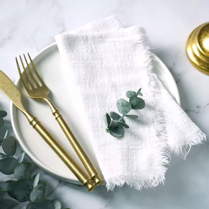Rustic Cotton Cloth Napkin Set (20 Pieces) – Elegant Dining Table Essentials