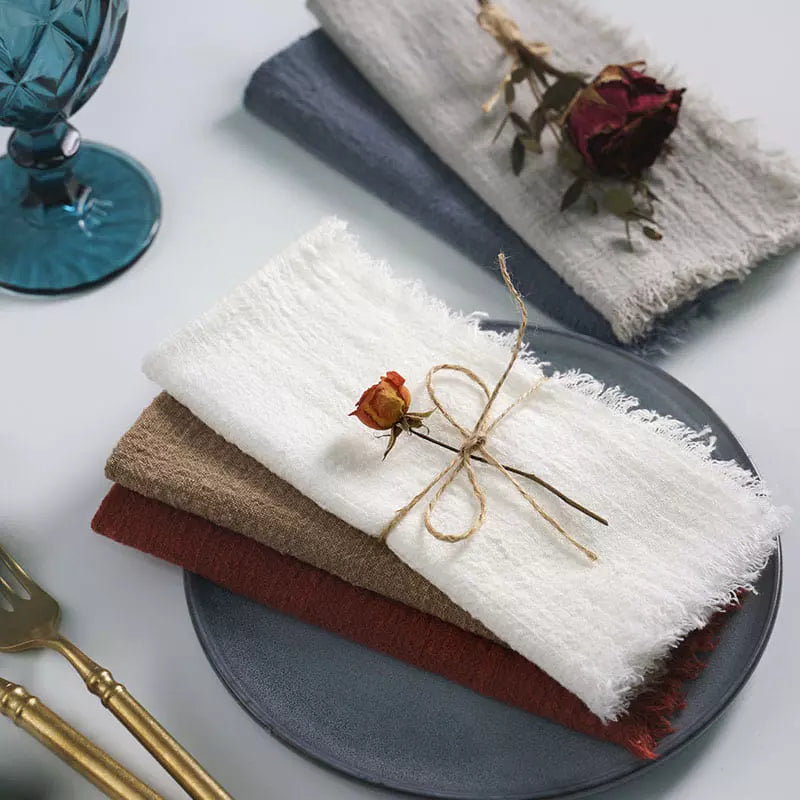 Rustic Cotton Cloth Napkin Set (20 Pieces) – Elegant Dining Table Essentials