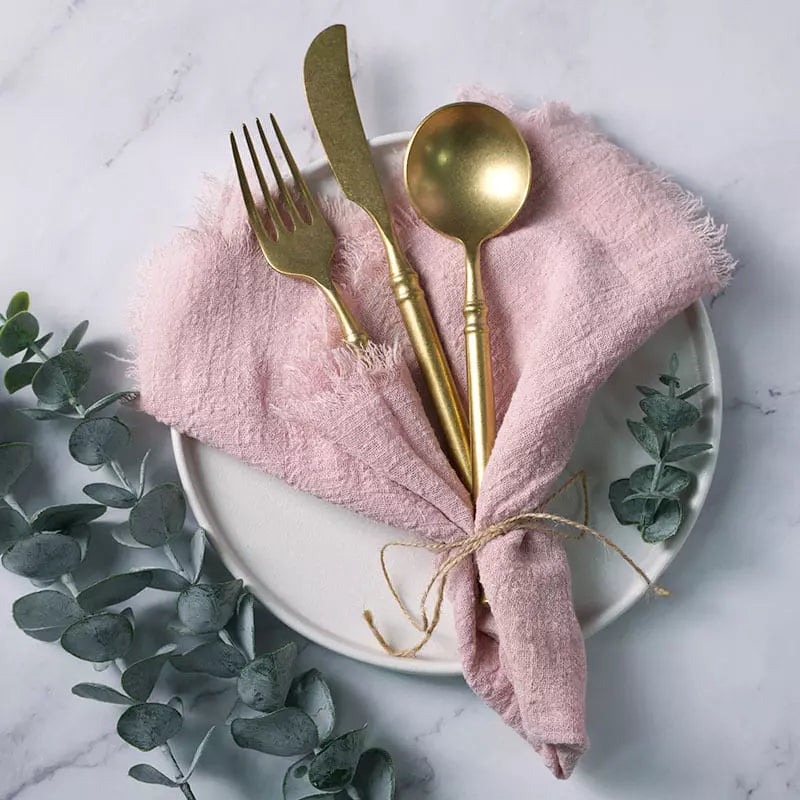 Rustic Cotton Cloth Napkin Set (20 Pieces) – Elegant Dining Table Essentials