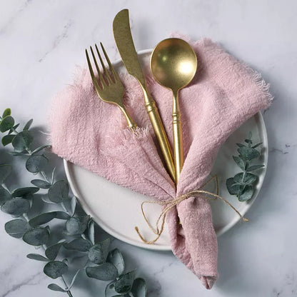 Rustic Cotton Cloth Napkin Set (20 Pieces) – Elegant Dining Table Essentials