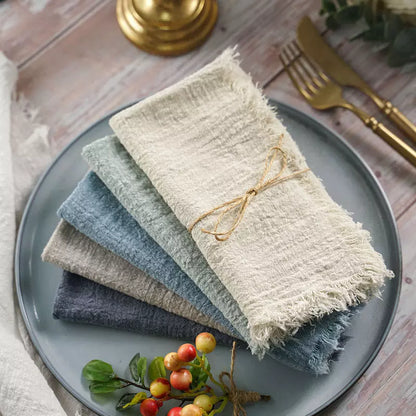 Rustic Cotton Cloth Napkin Set (20 Pieces) – Elegant Dining Table Essentials