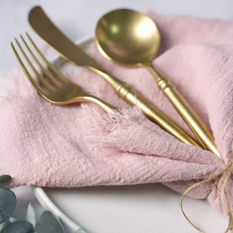 Rustic Cotton Cloth Napkin Set (20 Pieces) – Elegant Dining Table Essentials