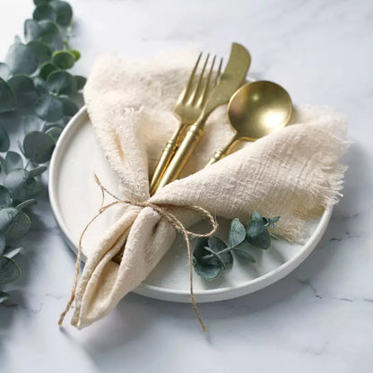 Rustic Cotton Cloth Napkin Set (20 Pieces) – Elegant Dining Table Essentials