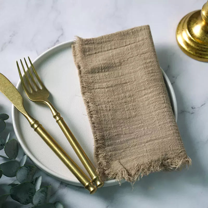 Rustic Cotton Cloth Napkin Set (20 Pieces) – Elegant Dining Table Essentials