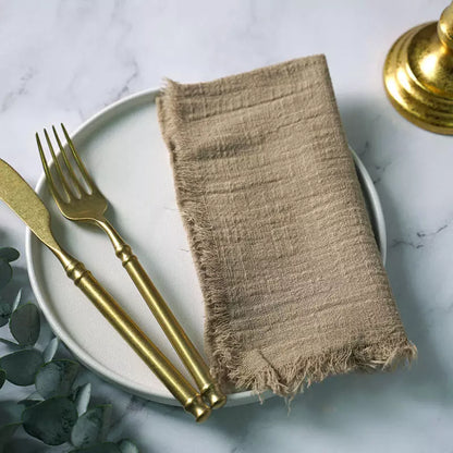 Rustic Cotton Cloth Napkin Set (20 Pieces) – Elegant Dining Table Essentials