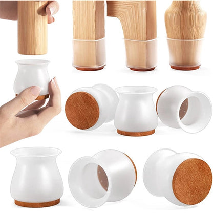 16-Piece Silicone Furniture Leg Protector Kit – Anti-Scratch & Noise Reduction