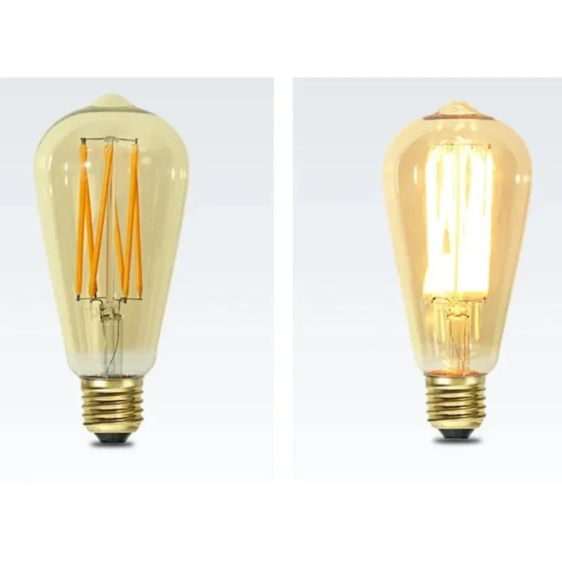 ST64 Vintage LED Bulb Kit (6-Pack) – Decorative E27 Filament Bulbs for Chandeliers & Lamps