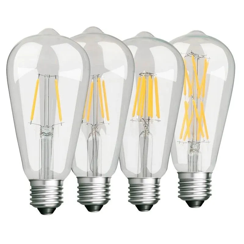ST64 Vintage LED Bulb Kit (6-Pack) – Decorative E27 Filament Bulbs for Chandeliers & Lamps