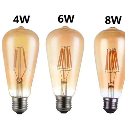 ST64 Vintage LED Bulb Kit (6-Pack) – Decorative E27 Filament Bulbs for Chandeliers & Lamps