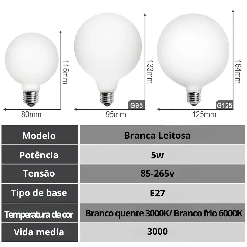 G80/G95/I25 LED Bulb Kit – Vintage Globe Bulbs for Pendant Lights & Retro Home Decor