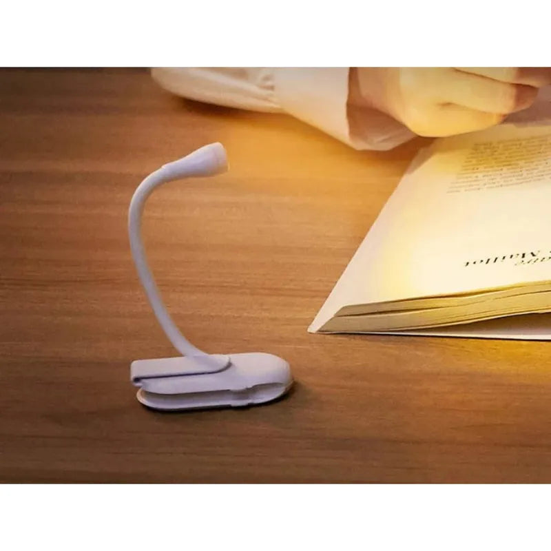 USB Rechargeable Clip Reading Light – Wireless Portable LED Lamp for Books, Desks or Workspaces