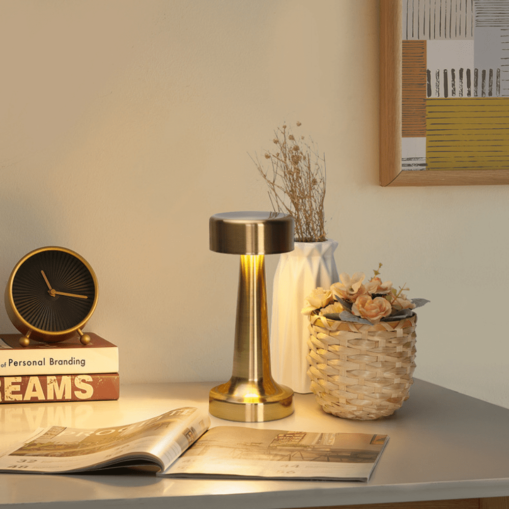 Minimalist Wireless Touch Table Lamp – Dimmable LED Light for Bedroom, Office & Living Room