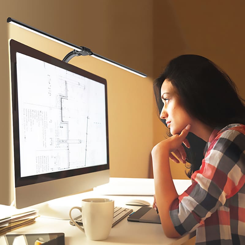 Flexible Dual-Head LED Desk Lamp — Adjustable Modern Aluminum Lighting for Office & Study