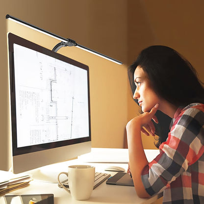 Flexible Dual-Head LED Desk Lamp — Adjustable Modern Aluminum Lighting for Office & Study