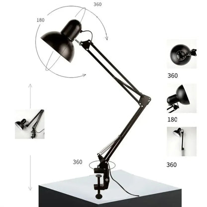 Adjustable Desk Lamp with Clamp – Flexible LED Light for Reading, Office & Modern Illumination
