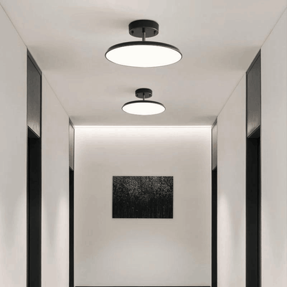 Modern Round LED Ceiling Light – Adjustable Rotating Fixture for Hallways, Bathrooms or Reading Corners