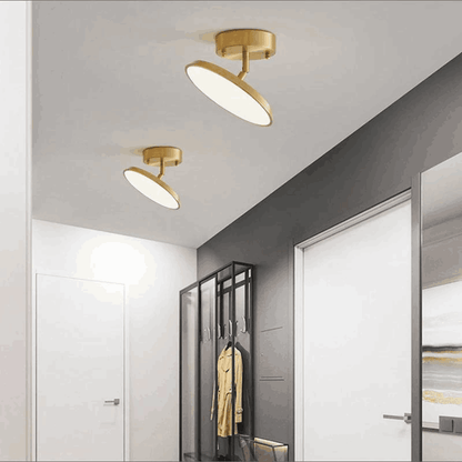 Modern Round LED Ceiling Light – Adjustable Rotating Fixture for Hallways, Bathrooms or Reading Corners