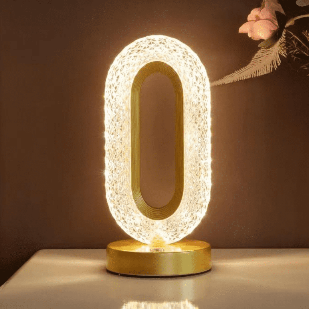 Crystal Wireless LED Table Lamp – Elegant Rechargeable Decorative Lamp for Home Decor