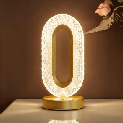 Crystal Wireless LED Table Lamp – Elegant Rechargeable Decorative Lamp for Home Decor