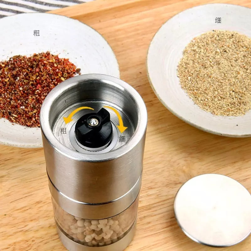 2-in-1 Manual Pepper & Spice Grinder – Adjustable Kitchen Seasoning Tool