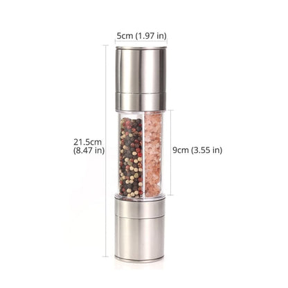 2-in-1 Manual Pepper & Spice Grinder – Adjustable Kitchen Seasoning Tool