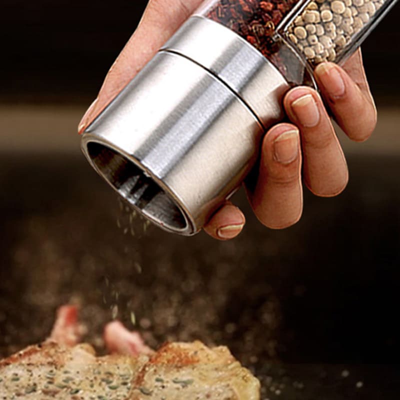 2-in-1 Manual Pepper & Spice Grinder – Adjustable Kitchen Seasoning Tool