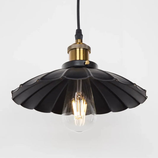 Rustic Barn Style Pendant Light – Vintage Farmhouse Ceiling Lamp for Kitchen or Loft