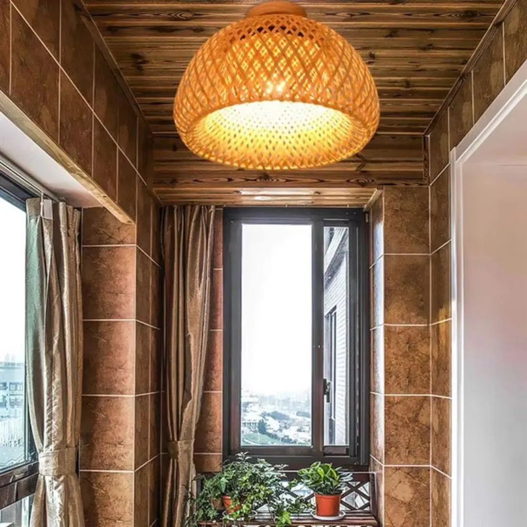Handcrafted Bamboo Ceiling Light