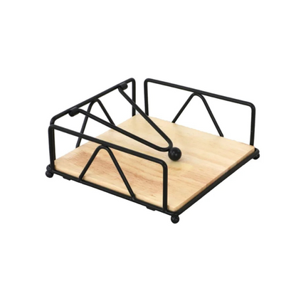 Retro Metal Napkin Holder with Tension Arm – Vintage Kitchen Table Organizer
