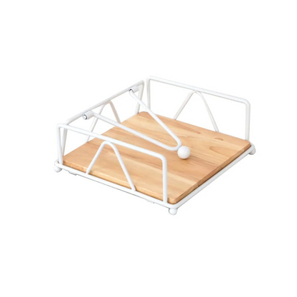 Retro Metal Napkin Holder with Tension Arm – Vintage Kitchen Table Organizer