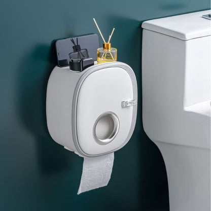 Wall-Mounted Toilet Paper Holder — Retro Luxury Bathroom Organizer | Aura Vibes