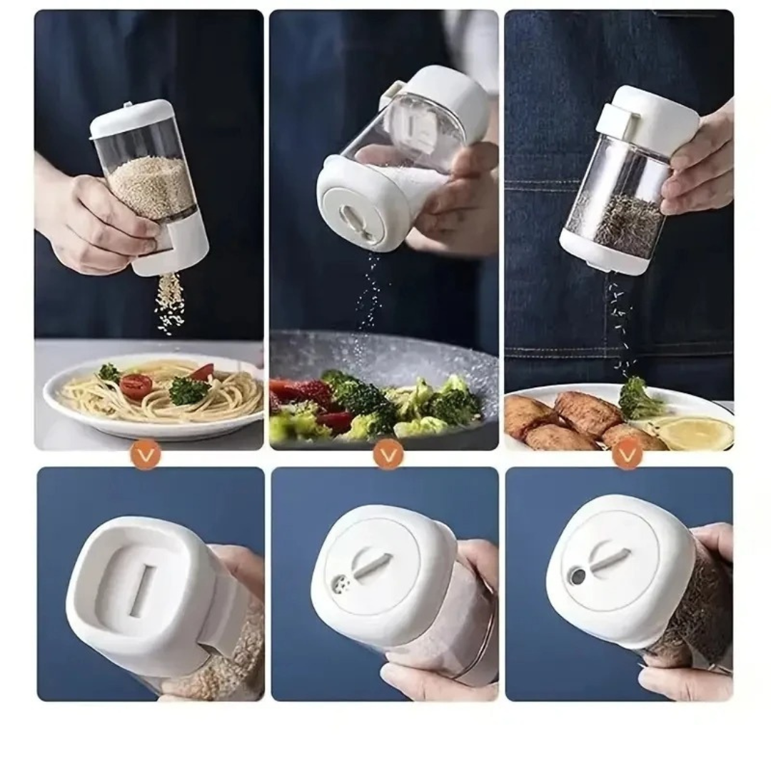 Seasoning Dispenser with Quantity Control – Smart Kitchen Spice Organizer