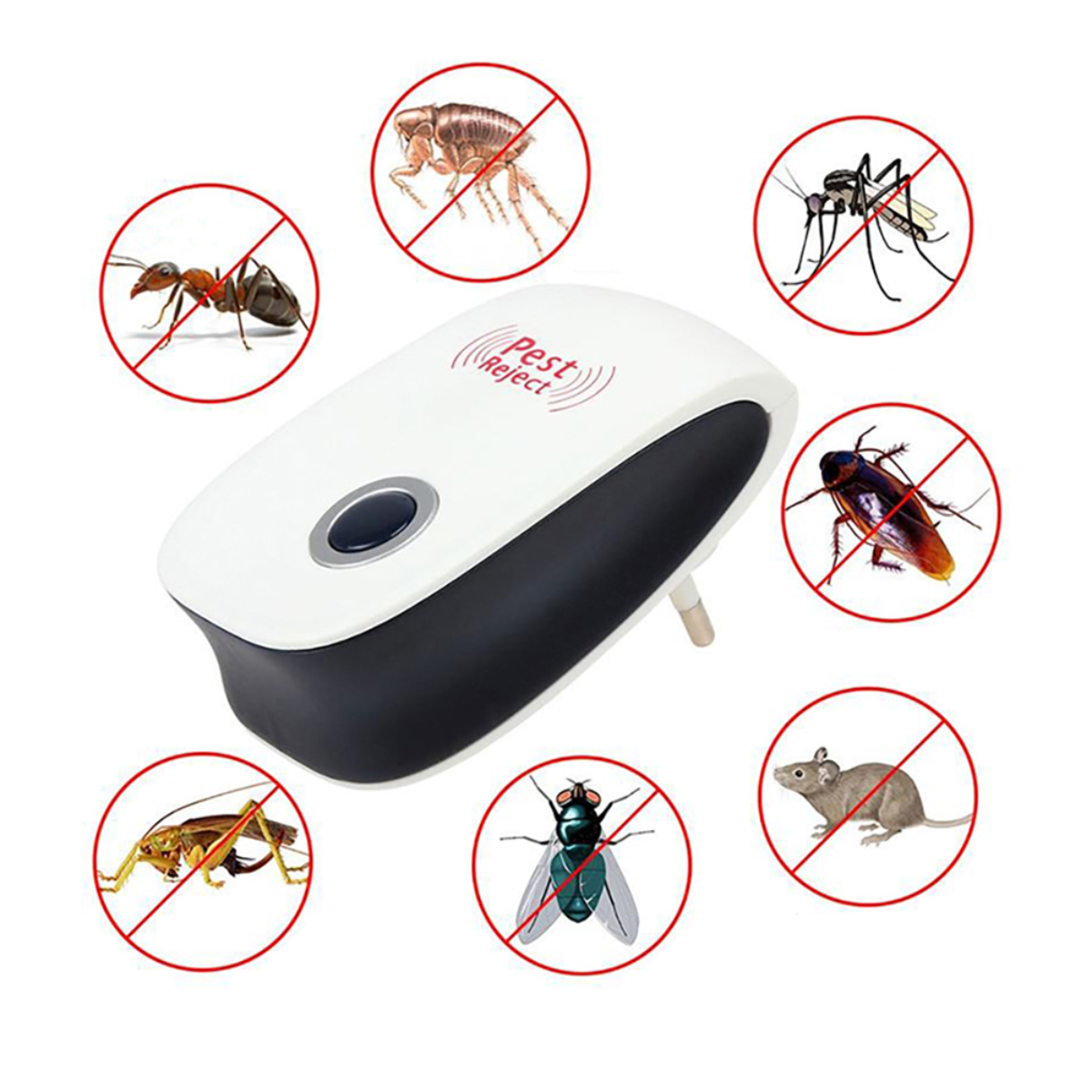 Ultrasonic Electronic Pest Repeller – Indoor Safe Pest Control Device