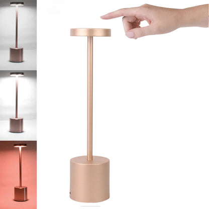 Slim Touch Table Lamp – USB Rechargeable Wireless Light for Desks, Nightstands or Study Corners