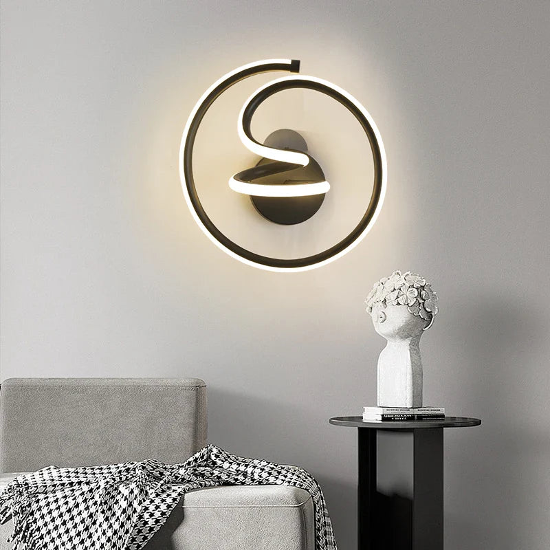 Abstract Decorative Wall Sconce – Artistic LED Indoor Lamp for Living Room, Bedroom, Office & Unique Interior Ambience