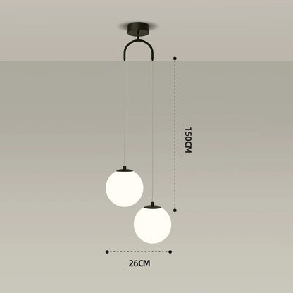 Glass Globe Ball Pendant Light – Elegant Ceiling Light for Modern Homes, Living Rooms, or Entryways