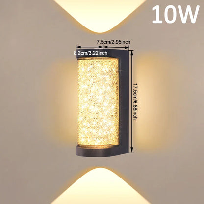 Star Outdoor Waterproof Wall Light – Modern LED Fixture for Exterior Walls, Patio & Yard