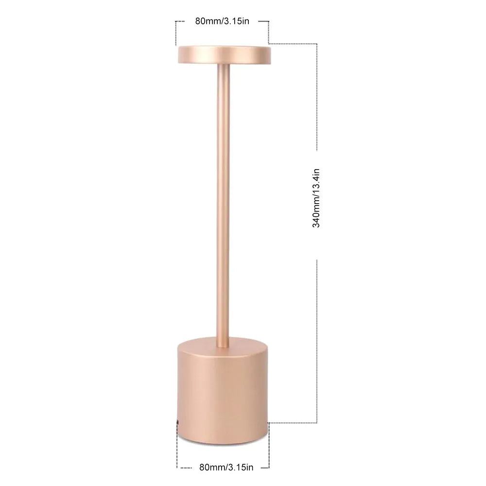 Slim Touch Table Lamp – USB Rechargeable Wireless Light for Desks, Nightstands or Study Corners