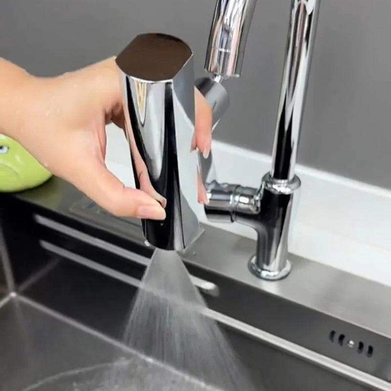 360° Swivel Faucet Extender – Luxury Dual Spray Modes for Kitchen & Bathroom