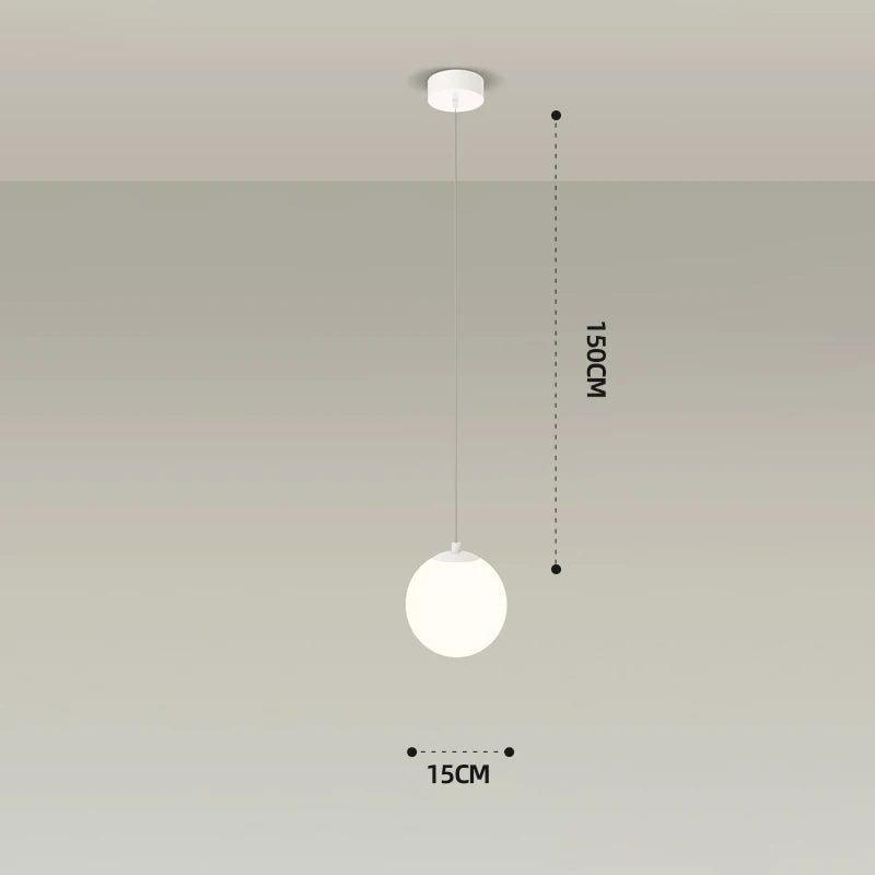 Glass Globe Ball Pendant Light – Elegant Ceiling Light for Modern Homes, Living Rooms, or Entryways