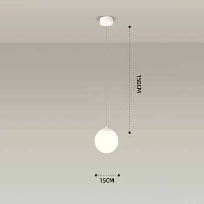 Glass Globe Ball Pendant Light – Elegant Ceiling Light for Modern Homes, Living Rooms, or Entryways