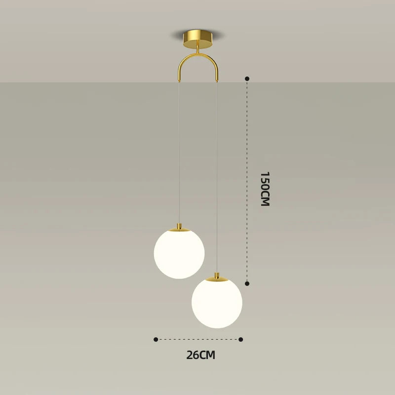 Glass Globe Ball Pendant Light – Elegant Ceiling Light for Modern Homes, Living Rooms, or Entryways