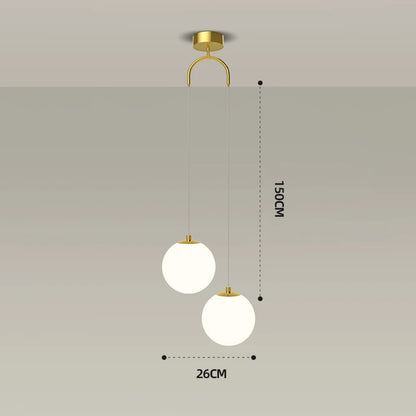 Glass Globe Ball Pendant Light – Elegant Ceiling Light for Modern Homes, Living Rooms, or Entryways