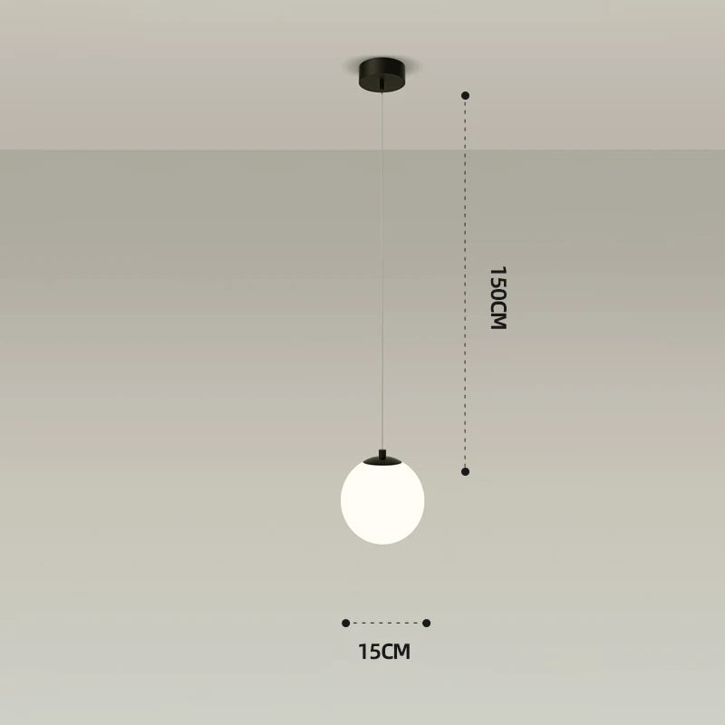 Glass Globe Ball Pendant Light – Elegant Ceiling Light for Modern Homes, Living Rooms, or Entryways