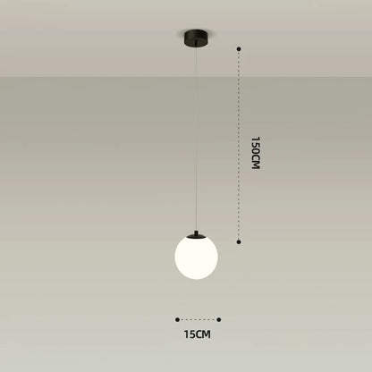 Glass Globe Ball Pendant Light – Elegant Ceiling Light for Modern Homes, Living Rooms, or Entryways