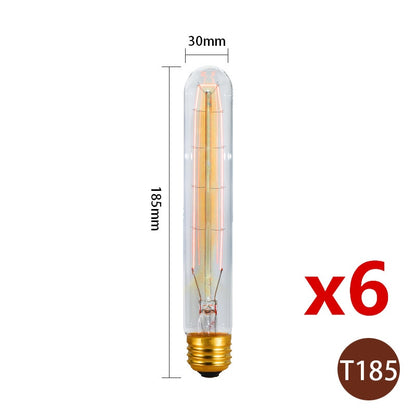 6-Piece Vintage Edison Bulb Kit – Perfect for Retro Chandeliers
