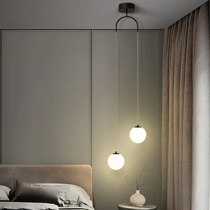 Glass Globe Ball Pendant Light – Elegant Ceiling Light for Modern Homes, Living Rooms, or Entryways